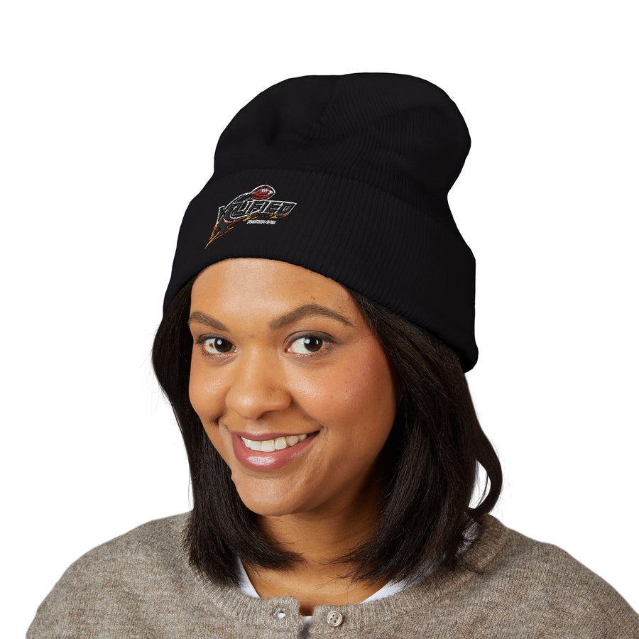 Classic Cuffed Beanie with Embroidery, Stylish Winter Hat, Gift for Him/Her, Trendy Knit Cap, Sports Fan Beanie, Cozy Accessory