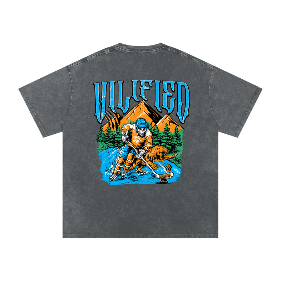 Sabertooth '26 - Snow Washed Oversized Cotton T-Shirt [Grey]